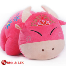 custom promotional lovely pink cow plush toys